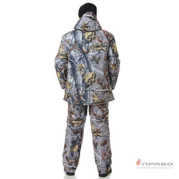 Костюм мужской утепленный "Универсал" КМФ осенний лес (куртка и полукомбинезон)