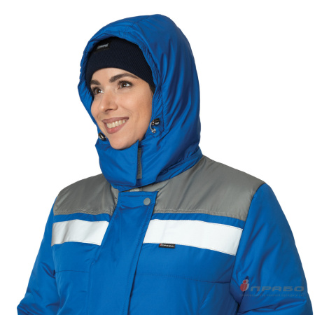 Куртка женская утеплённая "Ангара" васильковая