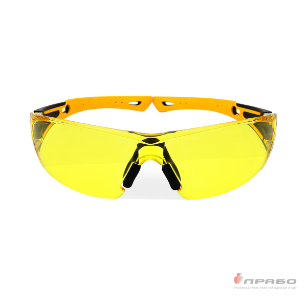 Очки защитные открытые антизапотевающие с двухсторонним покрытием "Компаньон" жёлтые