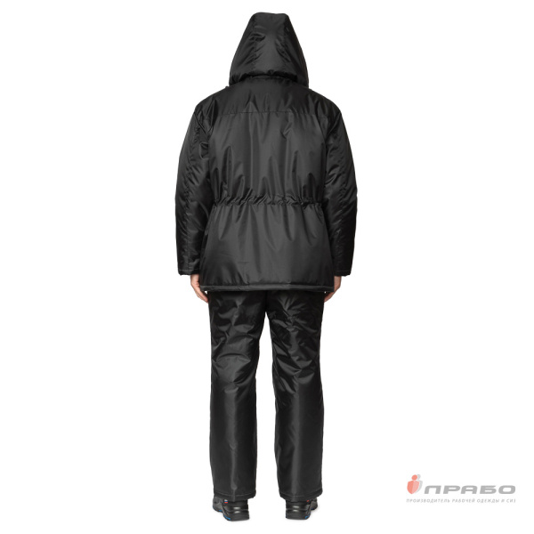 Куртка мужская утеплённая "Альфа" удлинённая чёрная