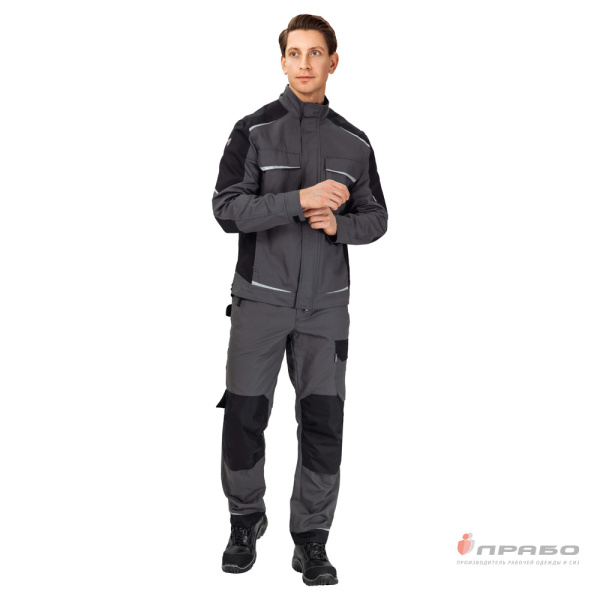 Куртка мужская "Сюрвейер" тёмно-серый/чёрный