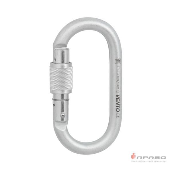 Карабин стальной овал с муфтой