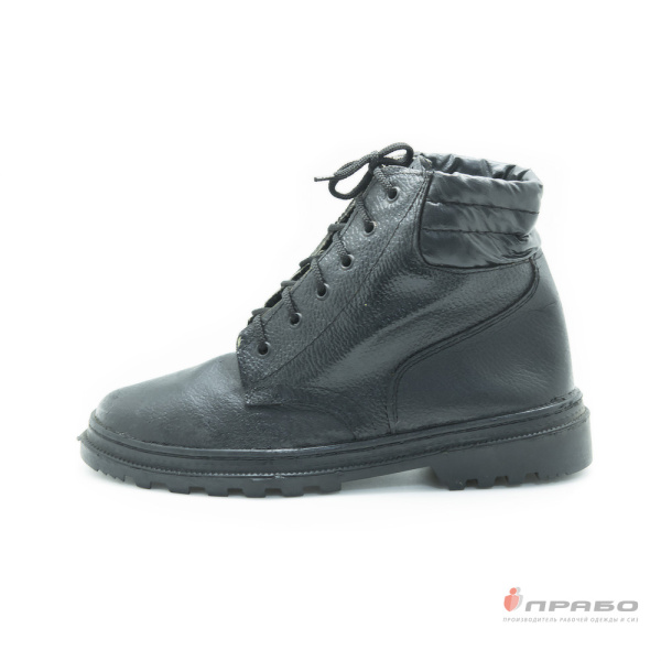 Ботинки бортопрошивные с подошвой ПУ и укрепленным подноском чёрные