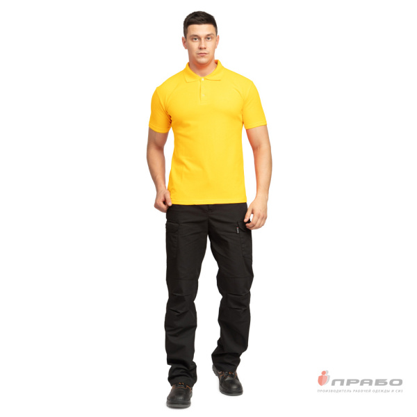 Рубашка "Поло" с коротким рукавом жёлтая