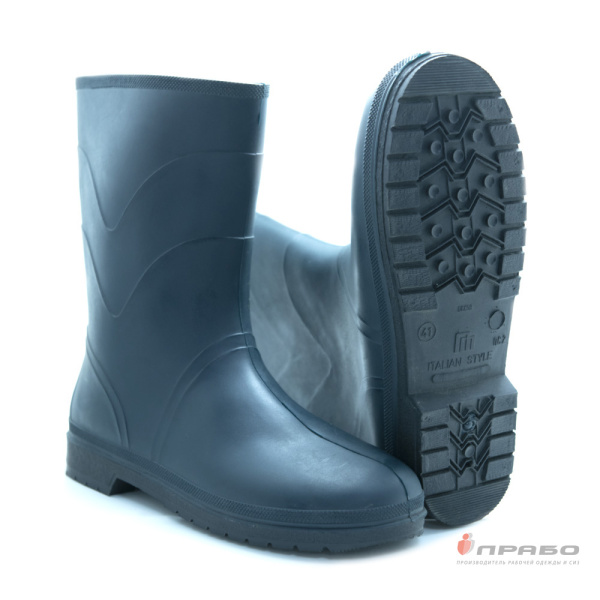 Сапоги женские ПВХ артикул ПС-2 чёрные