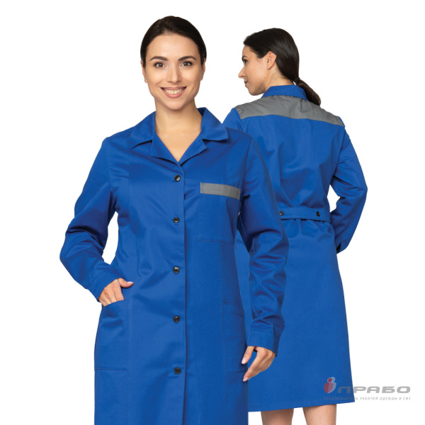 Халат женский "Ф-56" васильковый