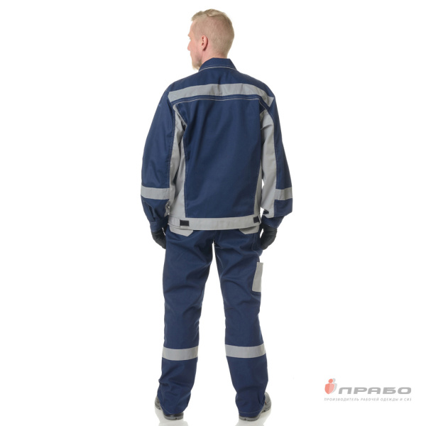 Костюм мужской "Бренд Корпоратив" тёмно-синий/светло-серый