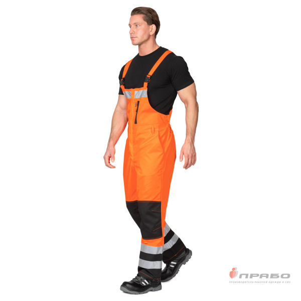 Полукомбинезон мужской "Спектр 2М-35" оранжевый/чёрный