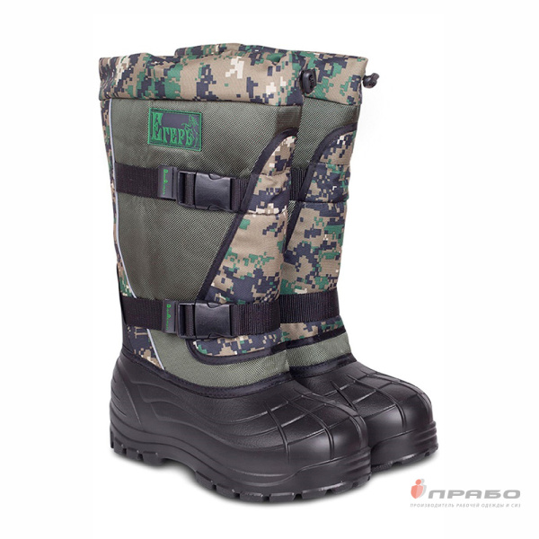 Сапоги мужские "Егерь 2101/01" на галоше из ЭВА с АС (45 см) КМФ цифра