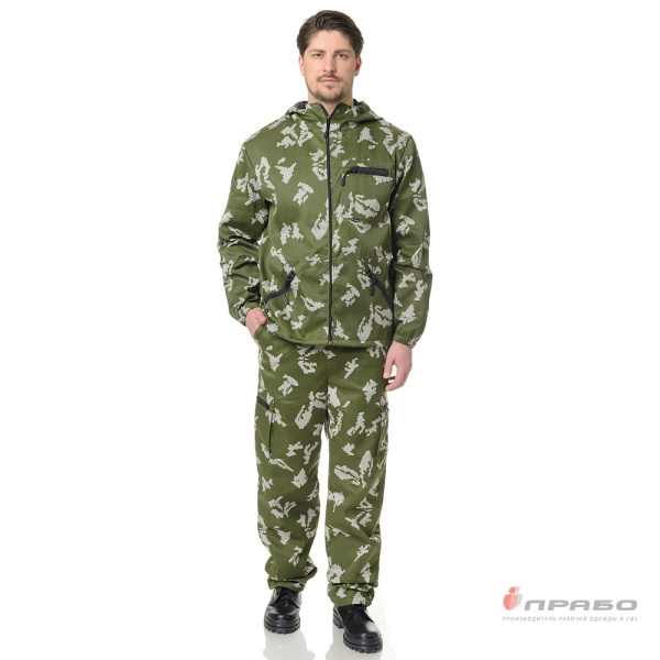 Костюм мужской "Турист" КМФ серая берёза (куртка и брюки)