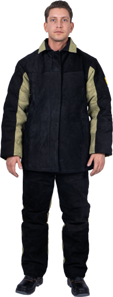 Костюм сварщика комбинированный спилок/брезент утепленный