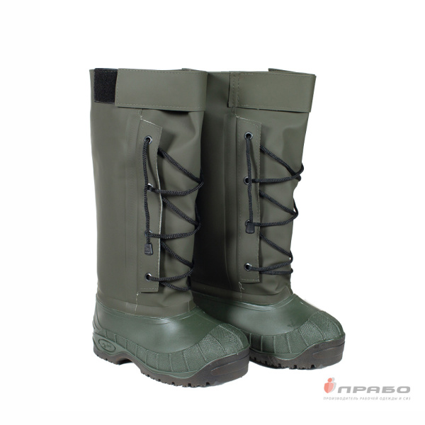 Бахилы рыбацкие шипованные на галоше из ПВХ арт. 131ШУ (44 см) оливковые