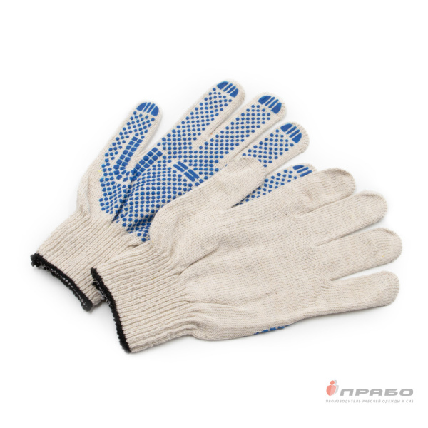 Перчатки х/б с ПВХ-покрытием (10 класс) "Точка" Стандарт