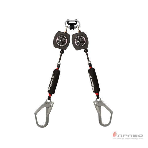 Двухплечевое средство защиты втягивающего типа "НВ-02 трос" с карабином «Стальной Монтажный»