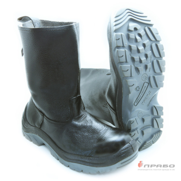 Сапоги комбинированные с подошвой ПУ/ТПУ, МП, чёрные