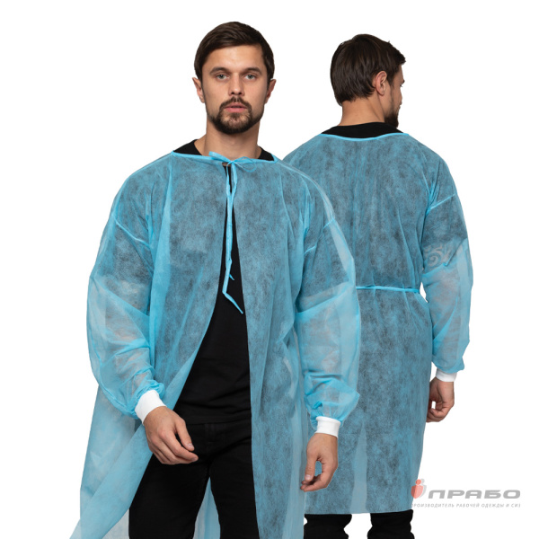 Накидка для посетителя из спанбонда с завязками