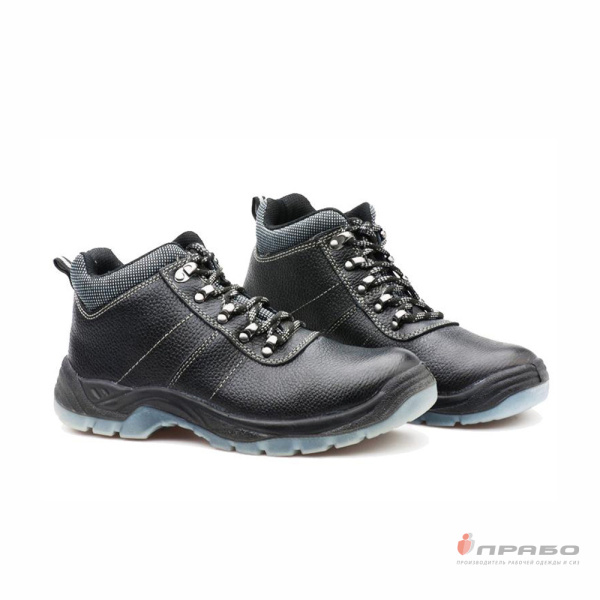 Ботинки кожаные "Викинг-17" с подошвой ПУ/ТПУ и КП чёрные