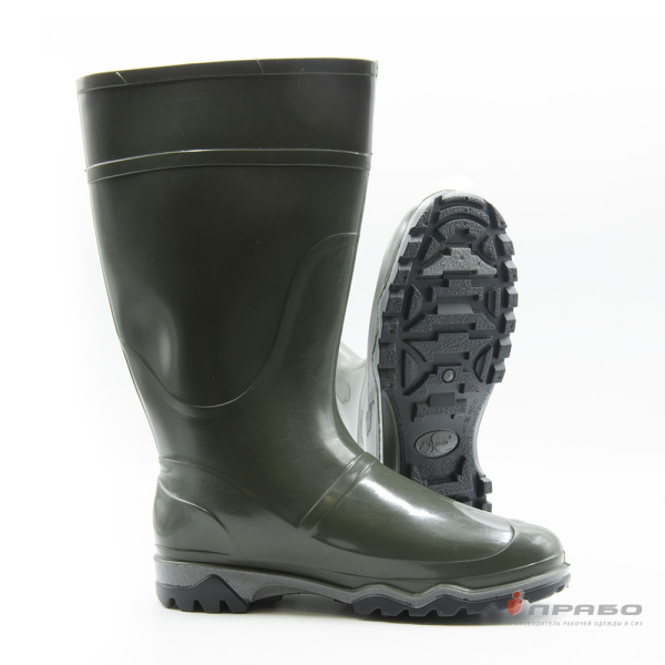 Сапоги женские ПВХ с усиленной подошвой "Дюна 370" оливковые