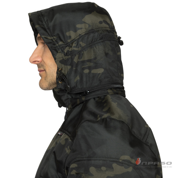 Куртка мужская Tactical КМФ чёрный ягель