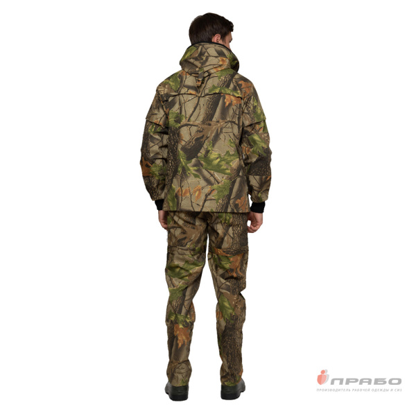 Костюм летний противоэнцефалитный камуфлированный тёмный лес из рипстопа