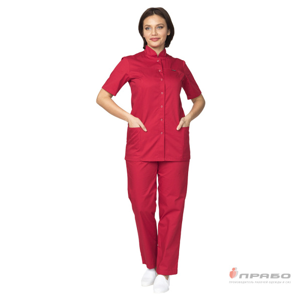 Куртка медицинская женская "Медик" красная
