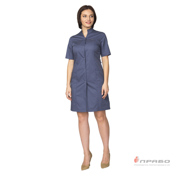 Халат медицинский женский "Медик" синий