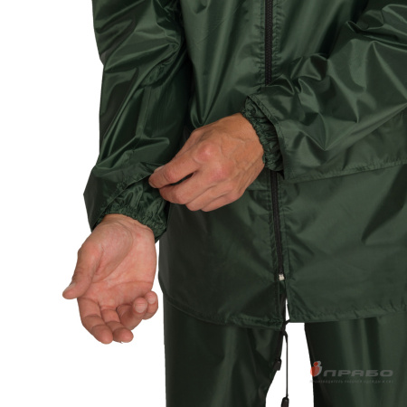 Костюм влагозащитный "Тайфун" зелёный с ПВХ-покрытием (куртка и брюки)