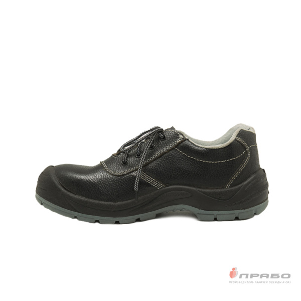 Полуботинки кожаные с подошвой ПУ/ТПУ и МП чёрные