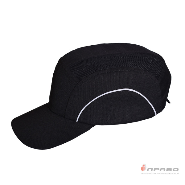 Каскетка защитная с вставкой из ABS-пластика и СОП чёрная