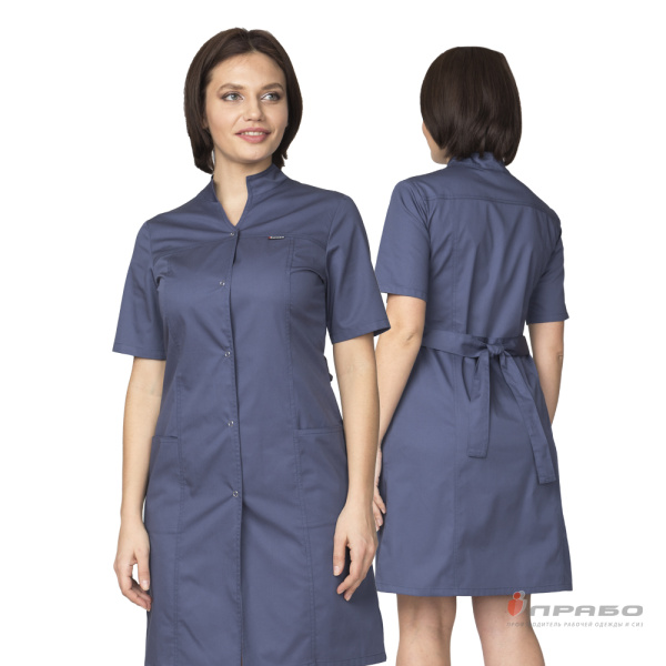 Халат медицинский женский "Медик" синий