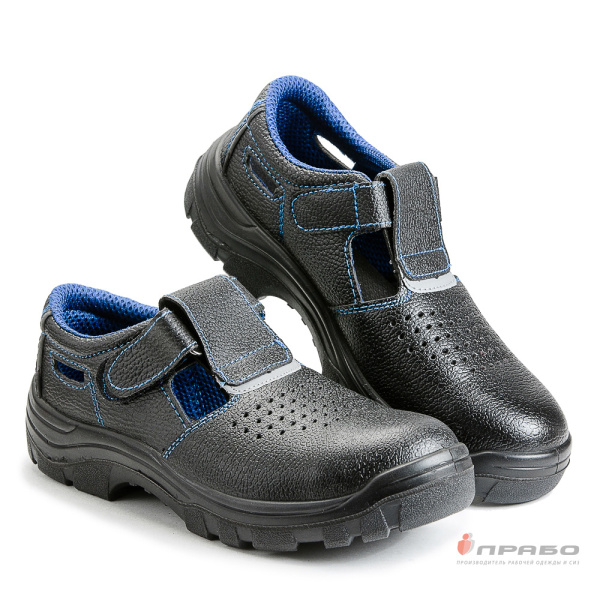 Сандалии кожаные "Кросс-21-0" с подошвой ПУ чёрные