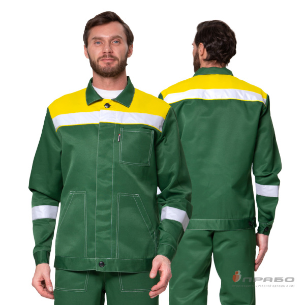 Костюм мужской "Пантеон 2 СОП" зелёный/жёлтый