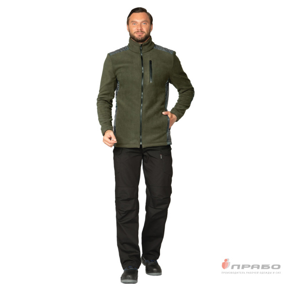 Куртка "Кеми" флисовая без капюшона хаки