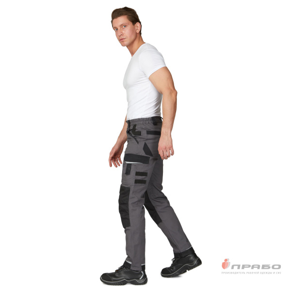 Брюки мужские "Сюрвейер" тёмно-серый/чёрный