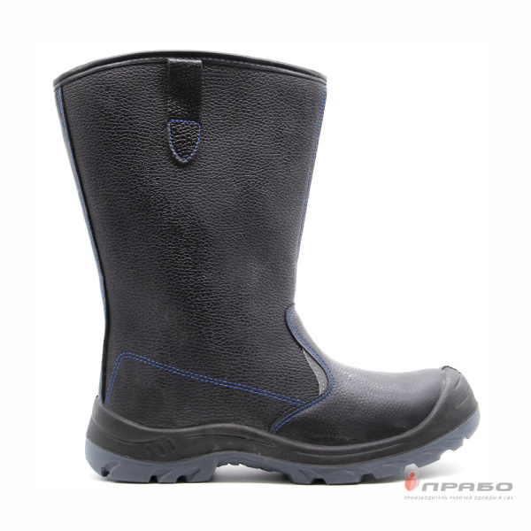 Сапоги кожаные "Викинг-16/1" с подошвой ПУ/ТПУ и МП чёрные