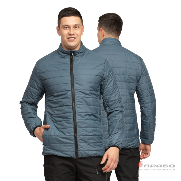 Куртка мужская демисезонная "Бомбер" серая