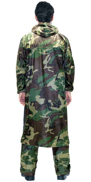 Плащ влагозащитный SIRIUS Стандарт (210 гр/м2) КМФ зеленый (ЧЗ)