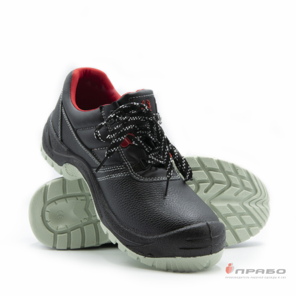 Полуботинки кожаные "Скорпион-1202М" с подошвой ПУ/ТПУ и МП чёрные