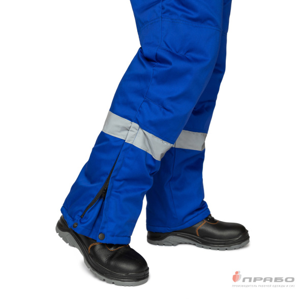 Брюки мужские утеплённые "Зима" васильковые