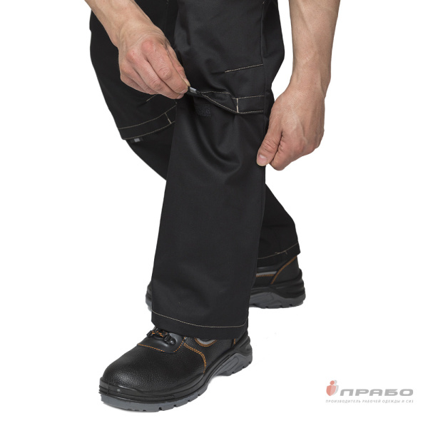 Полукомбинезон мужской "Бренд" чёрный