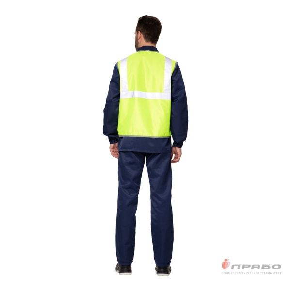 Жилет сигнальный "Спектр Лайт 2" лимонный с застёжкой на ленте велькро