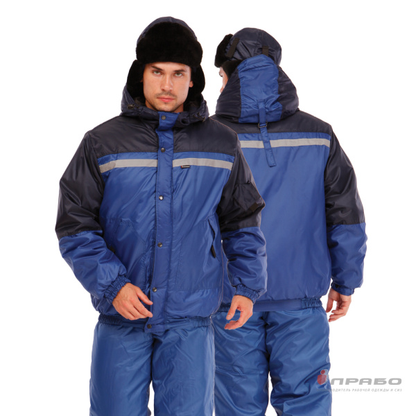 Костюм мужской утеплённый "Стимул" василёк/синий (куртка и полукомбинезон)