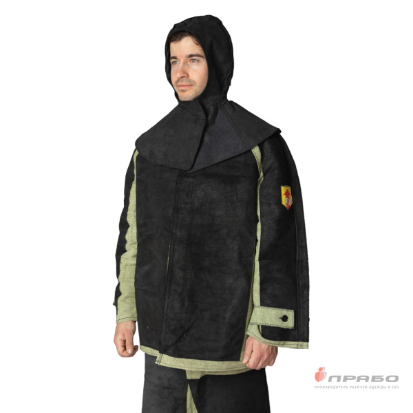 Подшлемник цельноспилковый с пелериной из натуральной кожи для сварщика