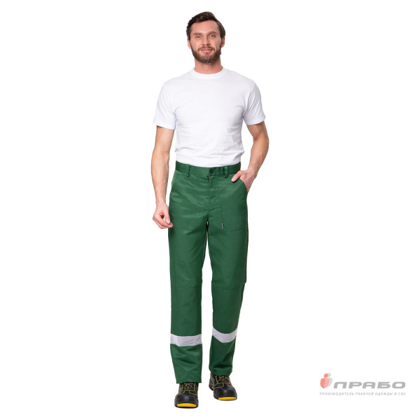 Костюм мужской летний "Стандарт 1 СОП" зелёный/жёлтый (куртка и брюки)