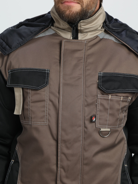 Костюм зимний Мега IMP (тк.Смесовая,240) брюки, коричневый/черный/бежевый