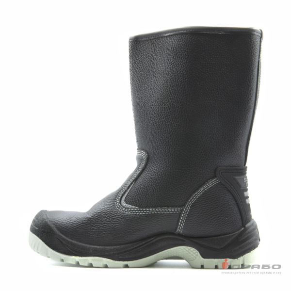 Сапоги кожаные "Скорпион-1204М" с подошвой ПУ/ТПУ и МП чёрные