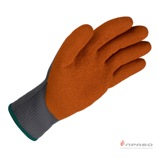 Перчатки полиэфирные утеплённые с 1/2 рельефным латексным покрытием Jeta Safety JLW-101