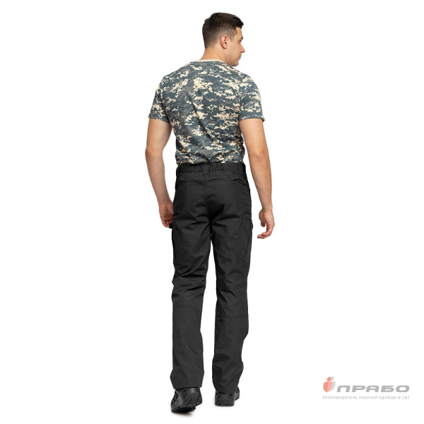 Брюки мужские "Камелот" из ткани рип-стоп чёрные