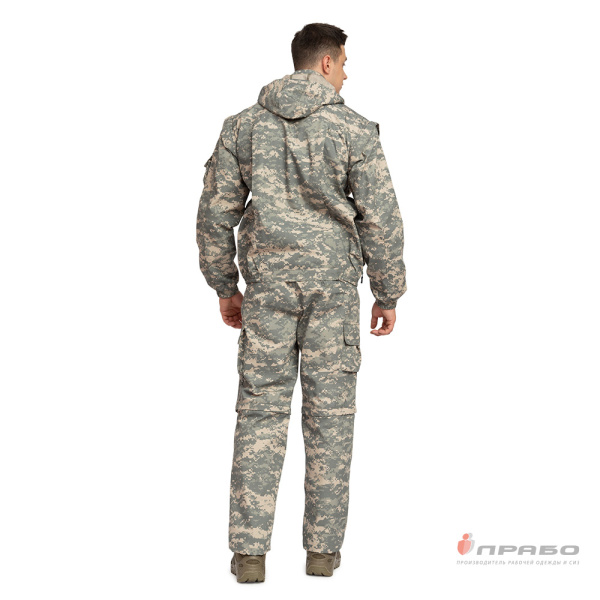 Костюм мужской "Раптор" рип-стоп КМФ цифра 212-05 (куртка и брюки)