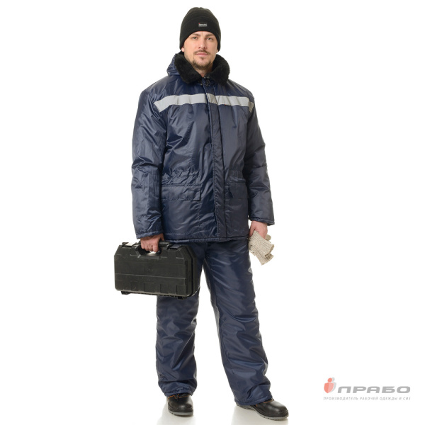 Костюм мужской утеплённый "Мастер-В" синий (куртка и брюки)